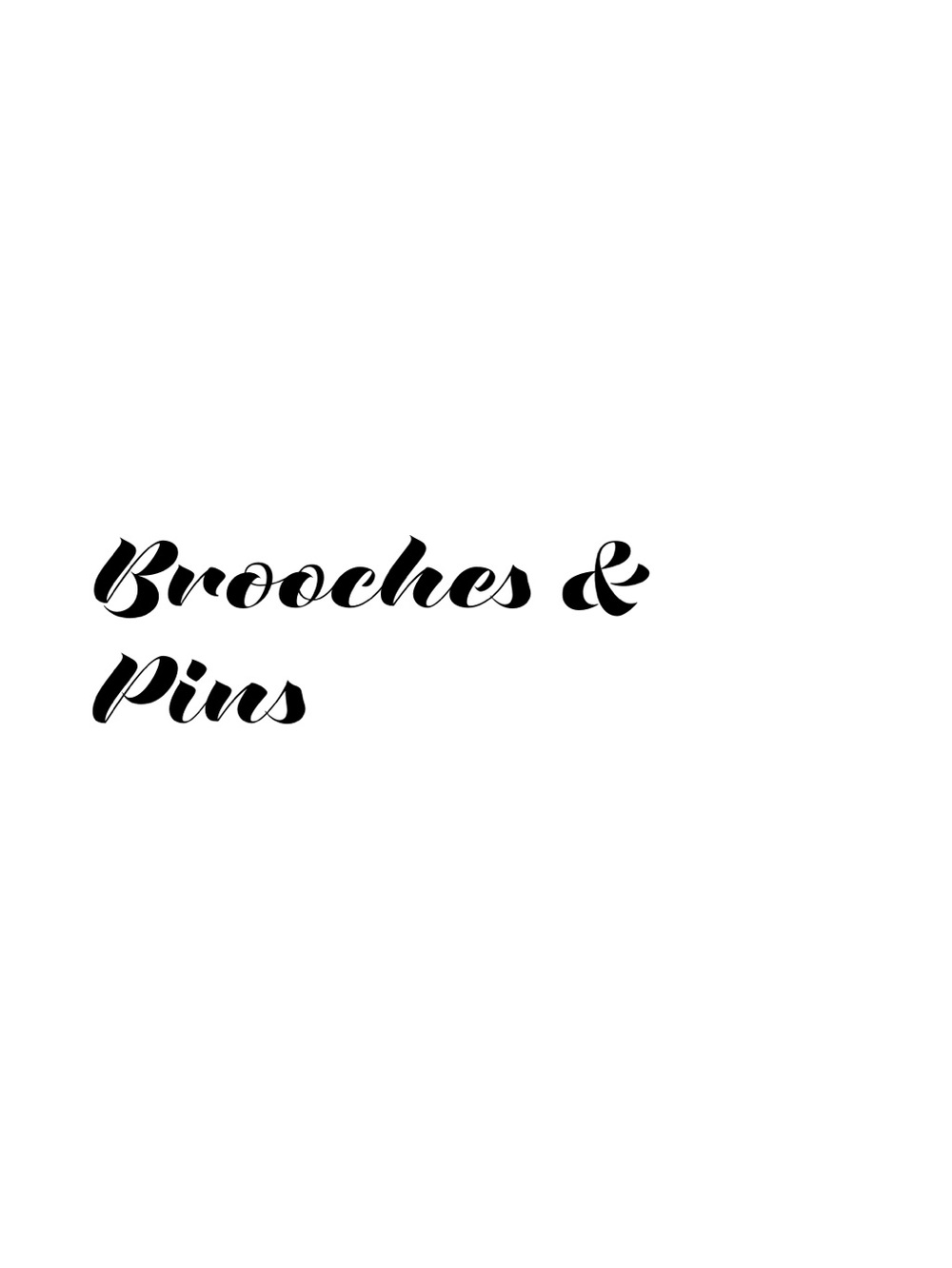 Brooches & Pins - Black
